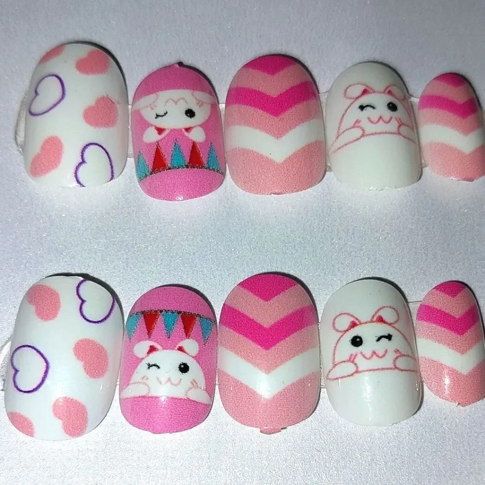 Kids custom 10pc  press on nails for girls and teens